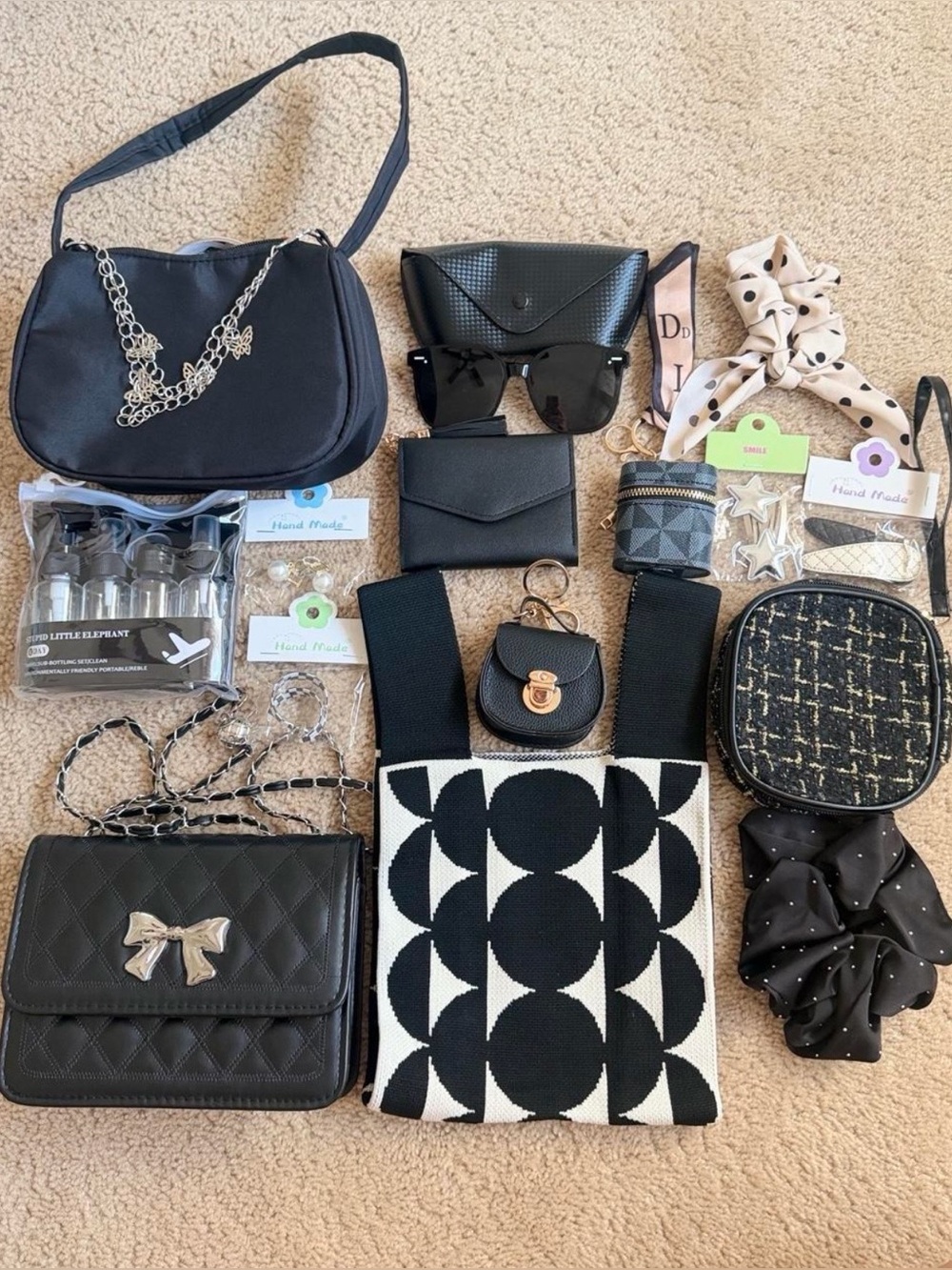Handbag and accessories bundle